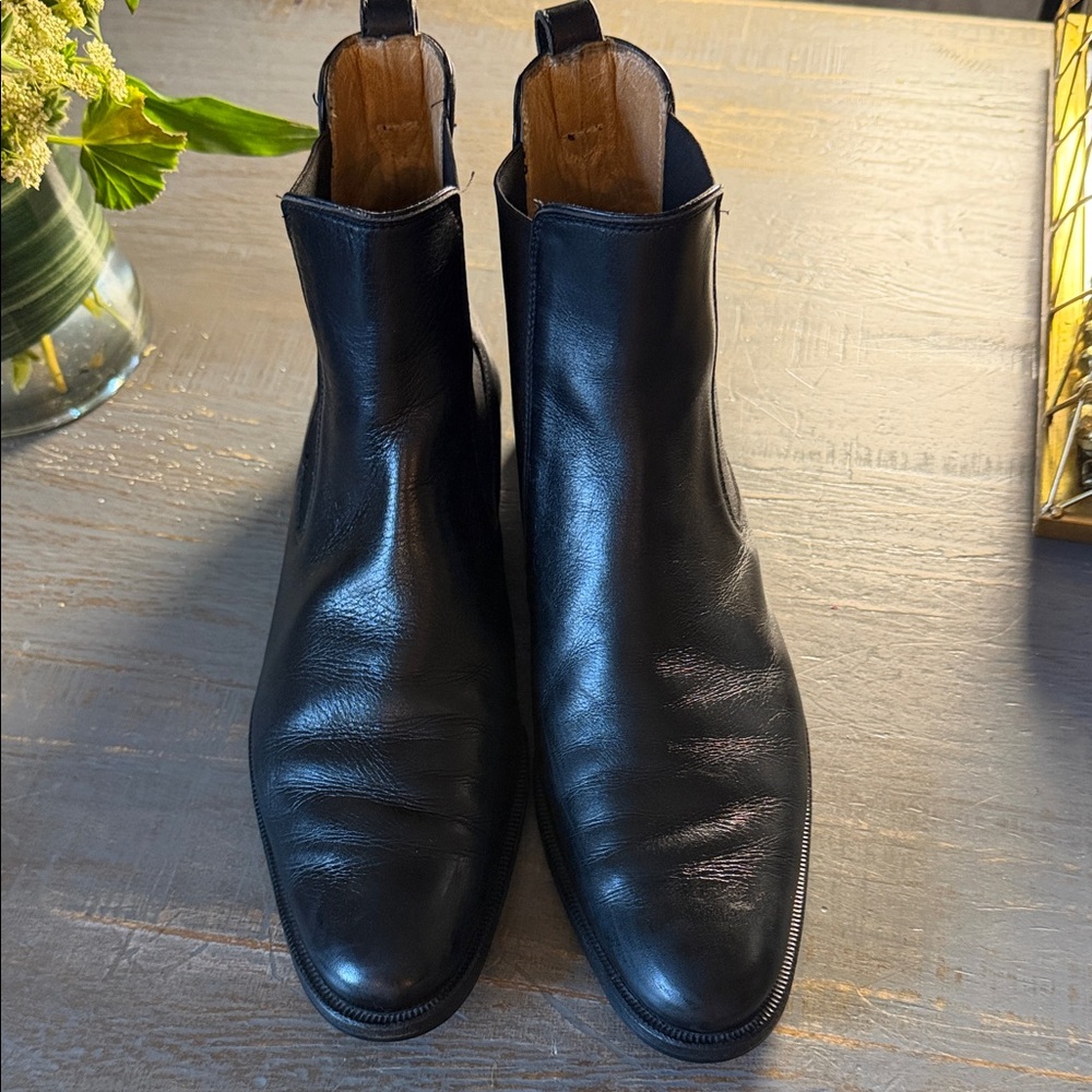 Neiman Marcus Black Leather Men's Boots